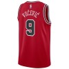 Muške NBA Dres Chicago Bulls Nikola Vucevic 9 Nike 2022-23 Icon Edition Crvena Swingman
